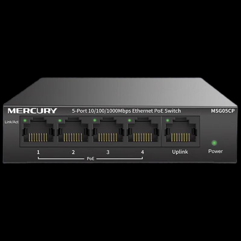 Mercury MSG05CP 5-Port Gigabit PoE Unmanaged Switch
Mercury MSG05CP 5-Port Gigabit PoE Unmanaged Switch