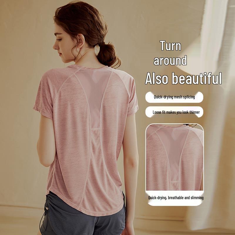 Women s Mesh Yoga Top: Loose, Breathable, Stretchy Short-Sleeve Sports Shirt for Running and Fitness in Summer S
Women s Mesh Yoga Top: Loose, Breathable, Stretchy Short-Sleeve Sports Shirt for Running and Fitness in Summer S
