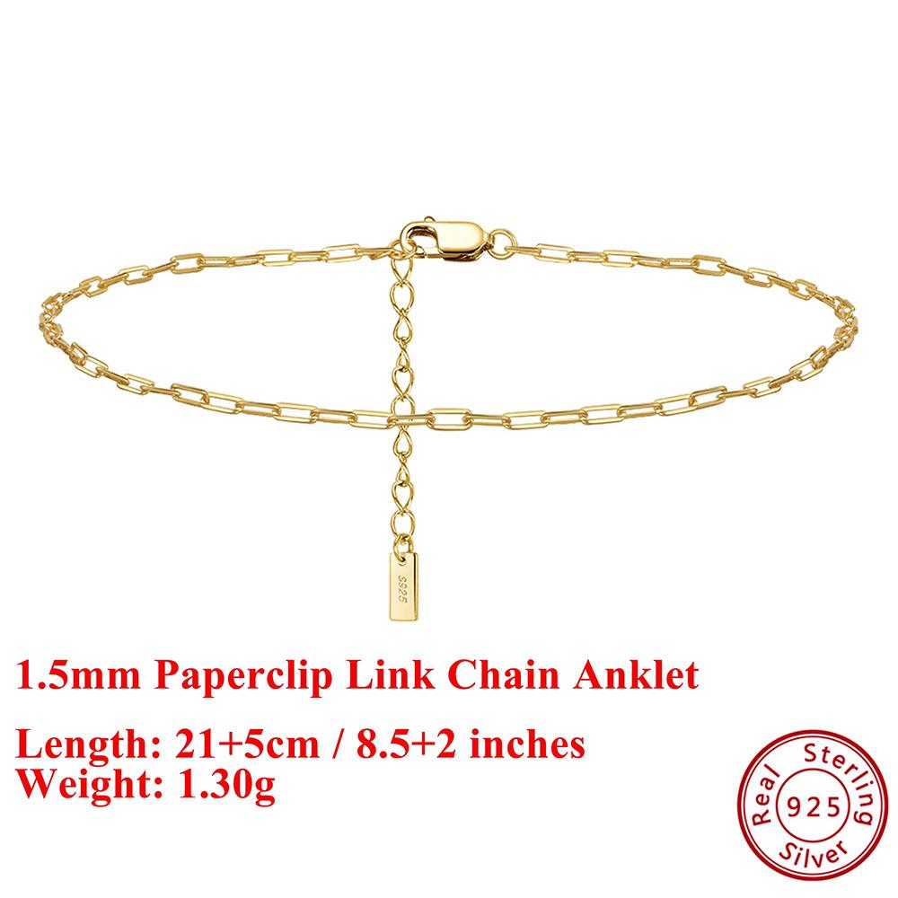 Effie Queen Simple Paperclip Chain Anklets For Women Adjustable Ankle Bracelet Fashion Foot Chain Summer Beach Jewelry Gift SA22
Effie Queen Simple Paperclip Chain Anklets For Women Adjustable Ankle Bracelet Fashion Foot Chain Summer Beach Jewelry Gift SA22