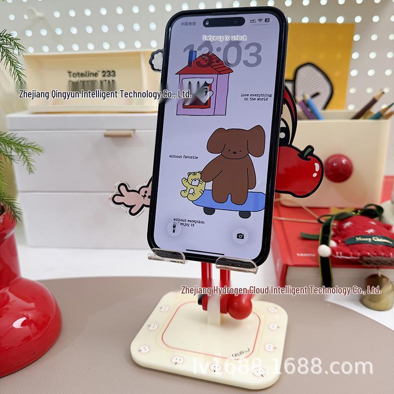 Christmas Little People Cartoon Ornament: Acrylic Phone Holder with Red Logo Red with Airbag
Christmas Little People Cartoon Ornament: Acrylic Phone Holder with Red Logo Red with Airbag