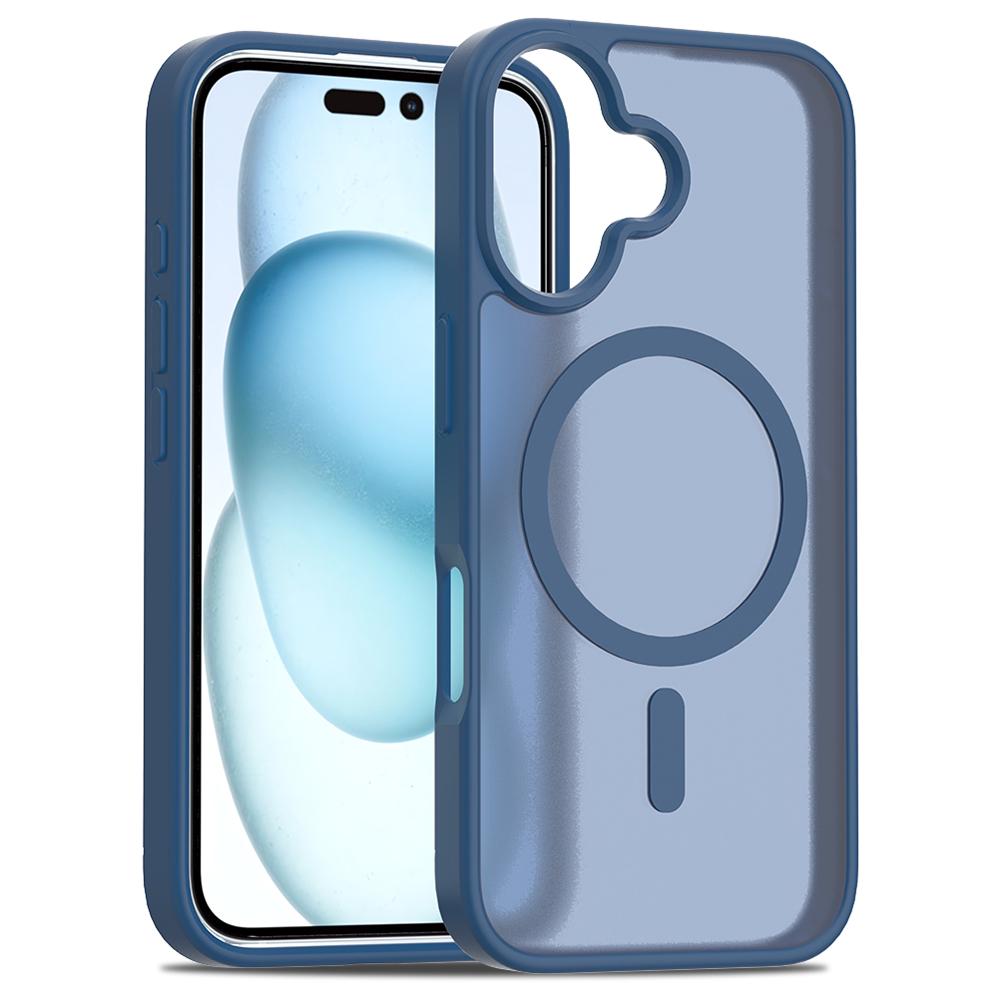 For iPhone 16 Compatible with MagSafe TPU Frame Acrylic Back Phone Cover Skin Touch Blue
For iPhone 16 Compatible with MagSafe TPU Frame Acrylic Back Phone Cover Skin Touch Blue