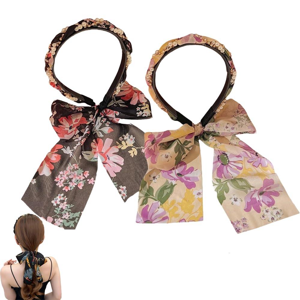 Adjustable Bow Ribbon Hairband Floral Print Hair Hoop Fashion Hair Bands Boho Hair Accessory Style 2
Adjustable Bow Ribbon Hairband Floral Print Hair Hoop Fashion Hair Bands Boho Hair Accessory Style 2