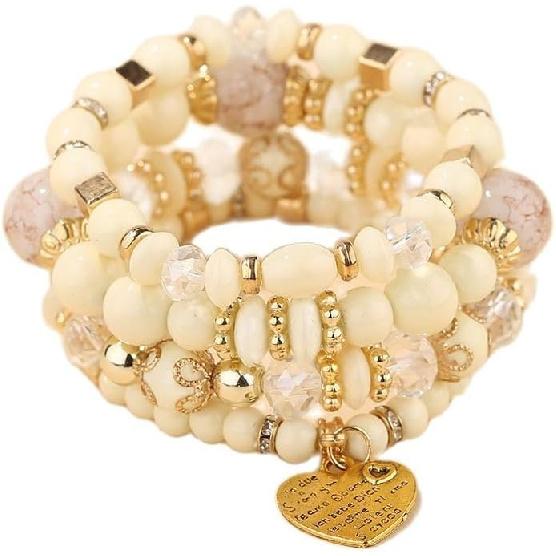 Pingyongchang Stackable Beaded Bracelets for Women Multi-Layer Mixed Color Beaded Stretch Bracelet Crystal Stone Heart Letter Gold Charm Gemstone
Pingyongchang Stackable Beaded Bracelets for Women Multi-Layer Mixed Color Beaded Stretch Bracelet Crystal Stone Heart Letter Gold Charm Gemstone