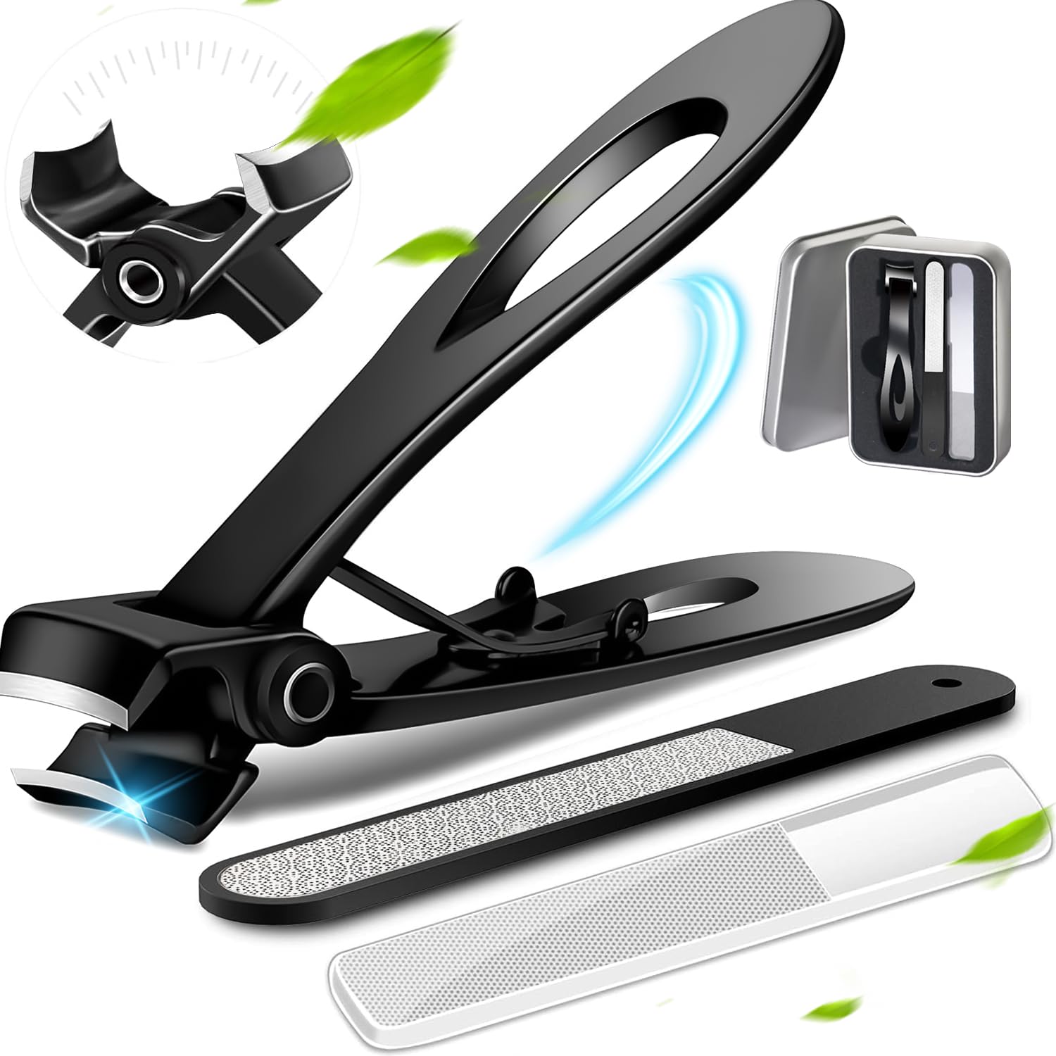 Justit Nail Clipper Extra Large Toenail Sharp Stainless Steel Suitable for Hard and Thick Gift for Hand and Foot Nail Glass and Metal Storage Case чорний
Justit Nail Clipper Extra Large Toenail Sharp Stainless Steel Suitable for Hard and Thick Gift for Hand and Foot Nail Glass and Metal Storage Case чорний