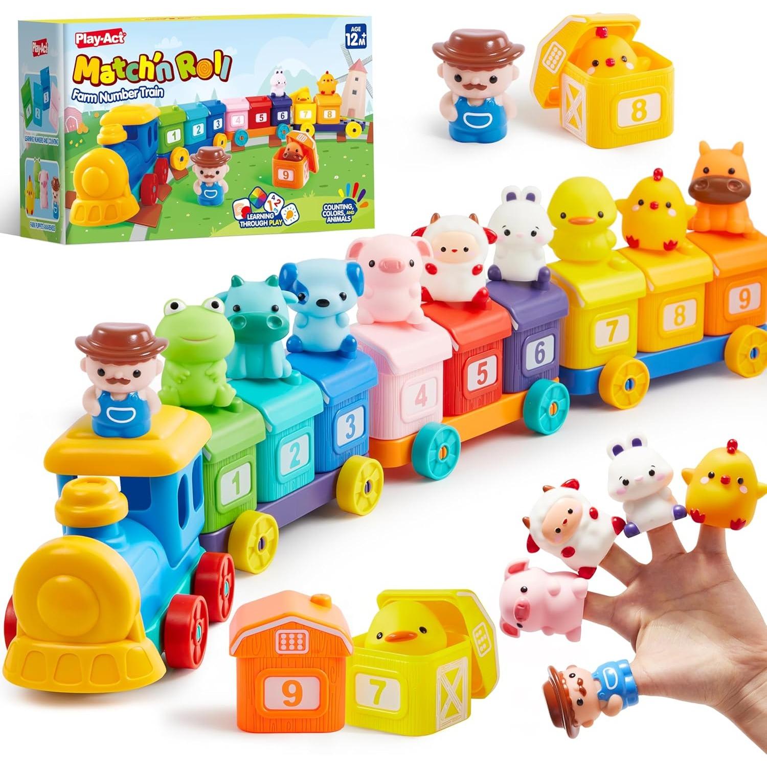 JOYFY Learning Farm Train Counting Matching & Sorting Montessori Including 9 Farm Animals for Baby Christmas Birthday Gift
JOYFY Learning Farm Train Counting Matching & Sorting Montessori Including 9 Farm Animals for Baby Christmas Birthday Gift