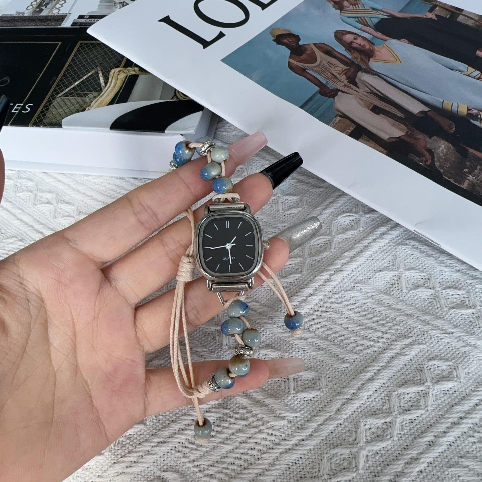 Ceramic Woven Beaded Watch Female Student Pull-Out Belt Mori Literary Hand Rope Student Watch Ladies Watch
Ceramic Woven Beaded Watch Female Student Pull-Out Belt Mori Literary Hand Rope Student Watch Ladies Watch