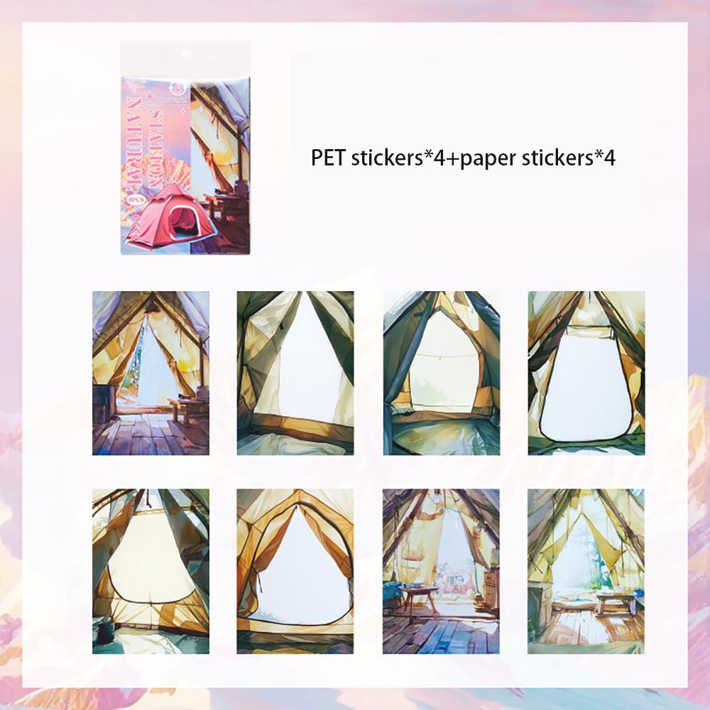 Creative tent stickers, Instagram style handmade tent diary decoration materials, landscaping base, background DIY stickers
Creative tent stickers, Instagram style handmade tent diary decoration materials, landscaping base, background DIY stickers