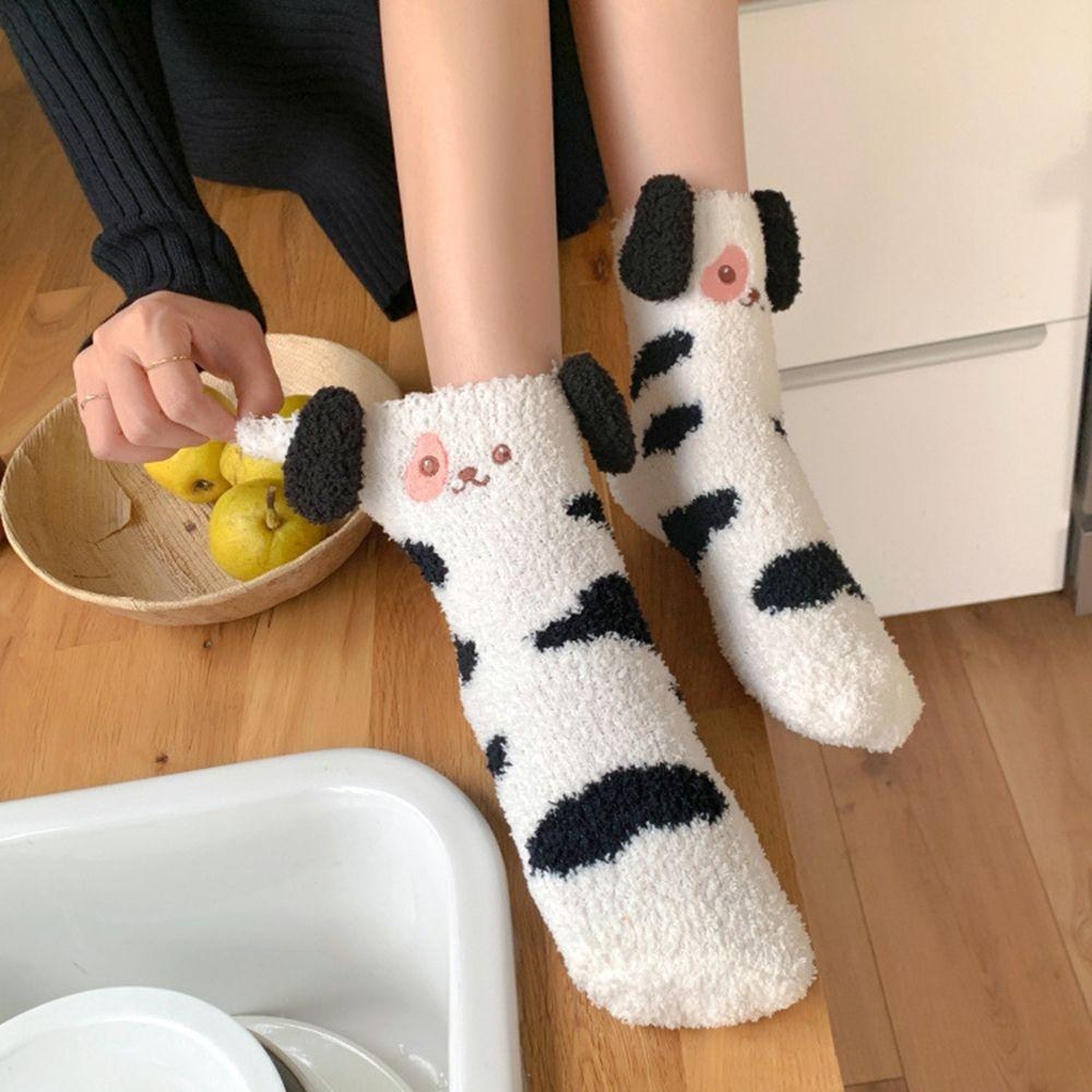 Ears Dog Coral Fleece Girls Cotton Female Hosiery Christmas Socks Mid-tube Socks Cute Floor Socks E
Ears Dog Coral Fleece Girls Cotton Female Hosiery Christmas Socks Mid-tube Socks Cute Floor Socks E