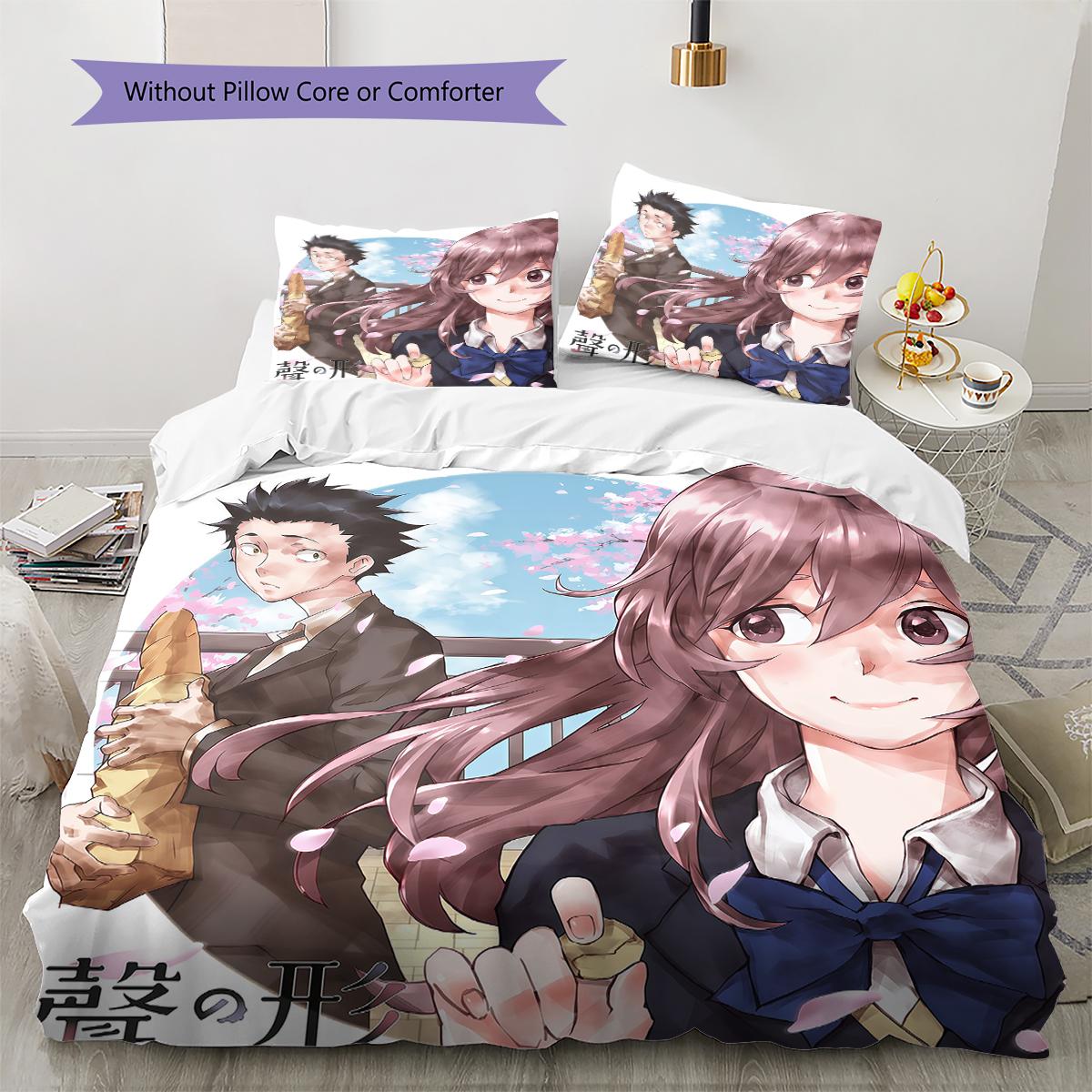 A Silent Voice Pattern Bedding,Quilt Set Quilt Cover Pillowcase Home Birthday Gift (1 * duvet cover + 2 * pillowcase, without core) 135x200cm
A Silent Voice Pattern Bedding,Quilt Set Quilt Cover Pillowcase Home Birthday Gift (1 * duvet cover + 2 * pillowcase, without core) 135x200cm