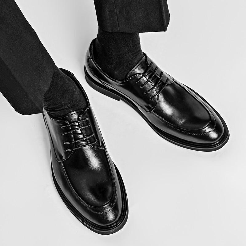 British business dress wedding groom leather shoes men s Korean version autumn black breathable inner height increasing casual shoes 37
British business dress wedding groom leather shoes men s Korean version autumn black breathable inner height increasing casual shoes 37
