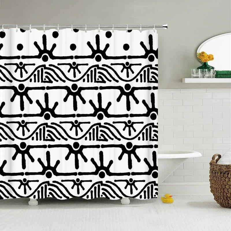 Black White Geometry Shower Curtains Waterproof Bathroom Curtain 3D Polyester Modern With Hooks Large Bath Screen W60H190(CM)-1 Pcs
Black White Geometry Shower Curtains Waterproof Bathroom Curtain 3D Polyester Modern With Hooks Large Bath Screen W60H190(CM)-1 Pcs