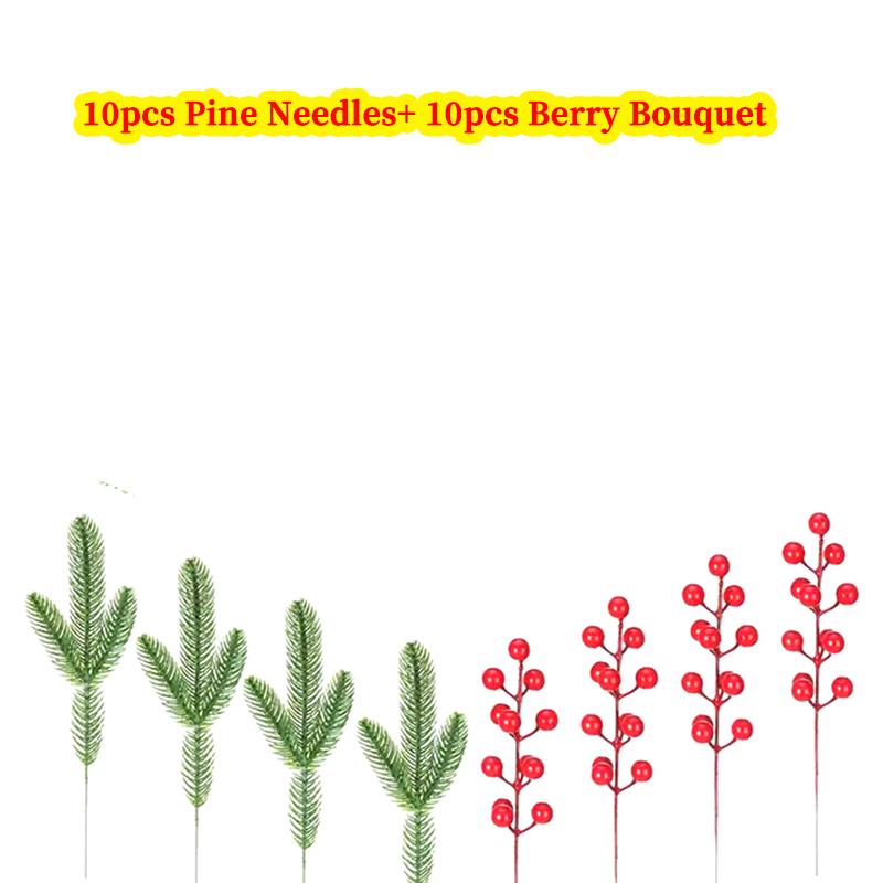 20pcs Artificial Pine Needles Berry Bouquet Christmas Decoration Christmas Tree Ornament For Home Decor New Year 2026 Accessory
20pcs Artificial Pine Needles Berry Bouquet Christmas Decoration Christmas Tree Ornament For Home Decor New Year 2026 Accessory