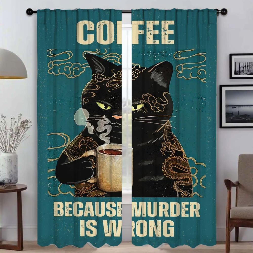Cats Curtain Room Panel Halloween Decoration Kitchen Curtains Tulle Bedroom Home Interior Shades Darkening For Sleeping Area Made Of Polyester W100*H130(CM)-Rod Pocket&2PCS
Cats Curtain Room Panel Halloween Decoration Kitchen Curtains Tulle Bedroom Home Interior Shades Darkening For Sleeping Area Made Of Polyester W100*H130(CM)-Rod Pocket&2PCS