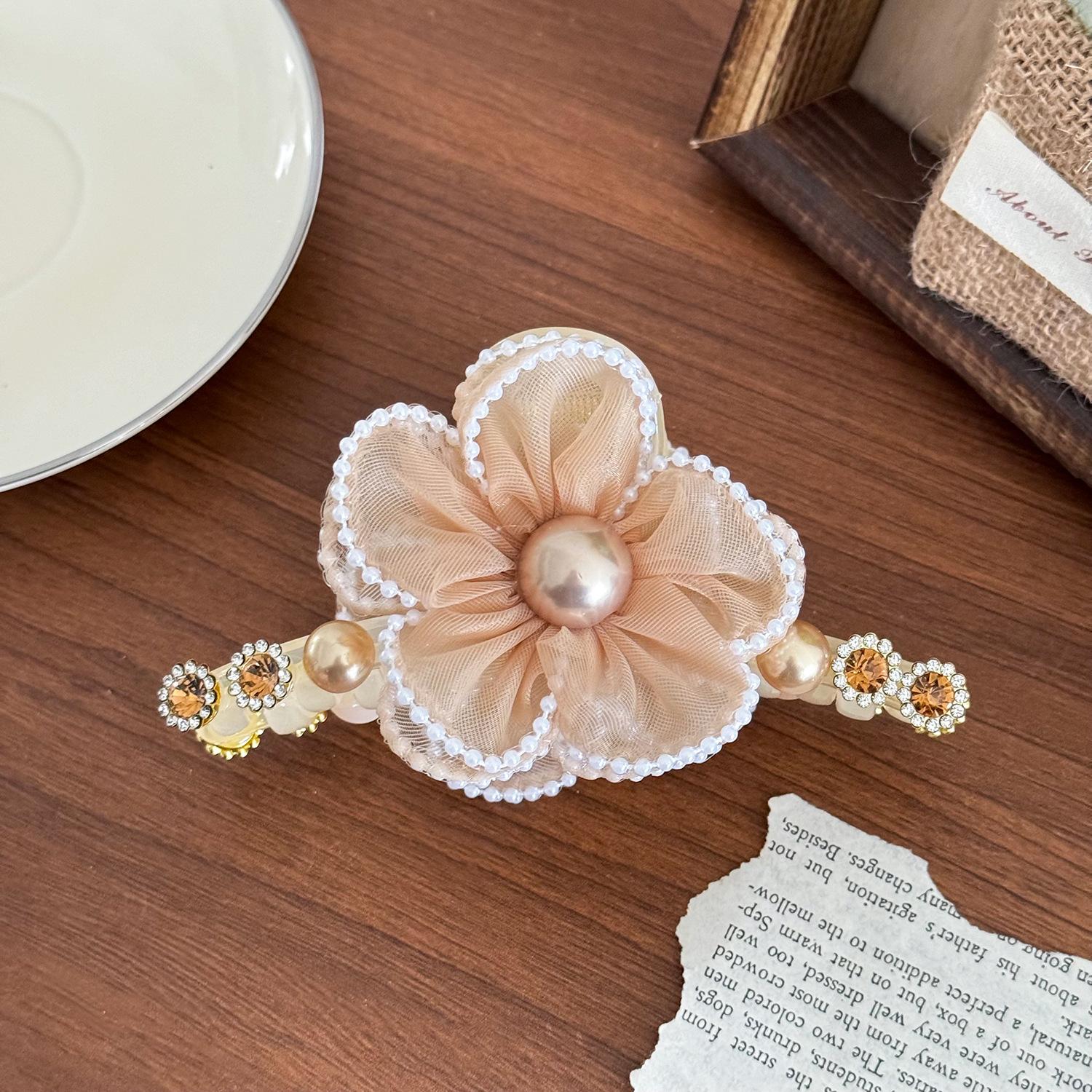 Элегантная большая заколка для волос с премиальным жемчугом и потрясающими деталями из стразов Light Orange13cm
Элегантная большая заколка для волос с премиальным жемчугом и потрясающими деталями из стразов Light Orange13cm