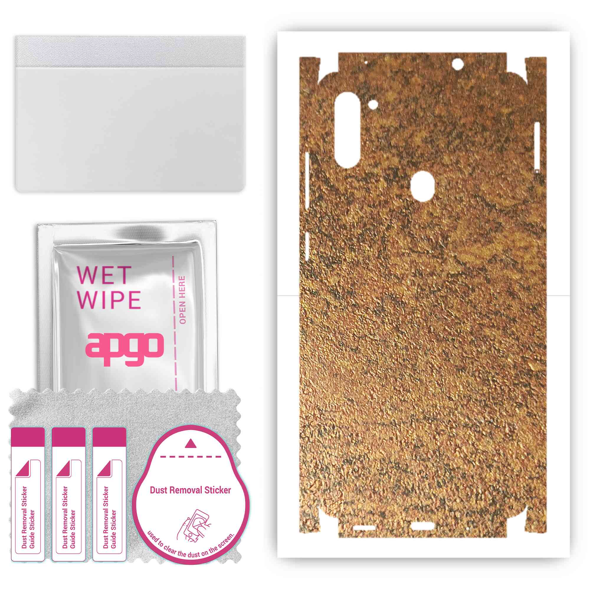 apgo Protective Skin Sticker for the back+sides compatible with Samsung Galaxy M11, Full Wrap Film, Foil, Vinyl - Pattern Rusty Copper
apgo Protective Skin Sticker for the back+sides compatible with Samsung Galaxy M11, Full Wrap Film, Foil, Vinyl - Pattern Rusty Copper
