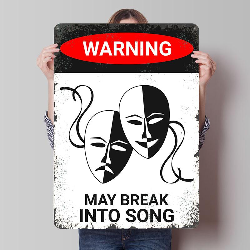 WARNING BREAK INTO SONG Metal Poster Customized Wall Art Retro Vintage Tinplate Signs for Gamer Decoration Room Office Decor 7.9x11.8In(20x30cm)
WARNING BREAK INTO SONG Metal Poster Customized Wall Art Retro Vintage Tinplate Signs for Gamer Decoration Room Office Decor 7.9x11.8In(20x30cm)