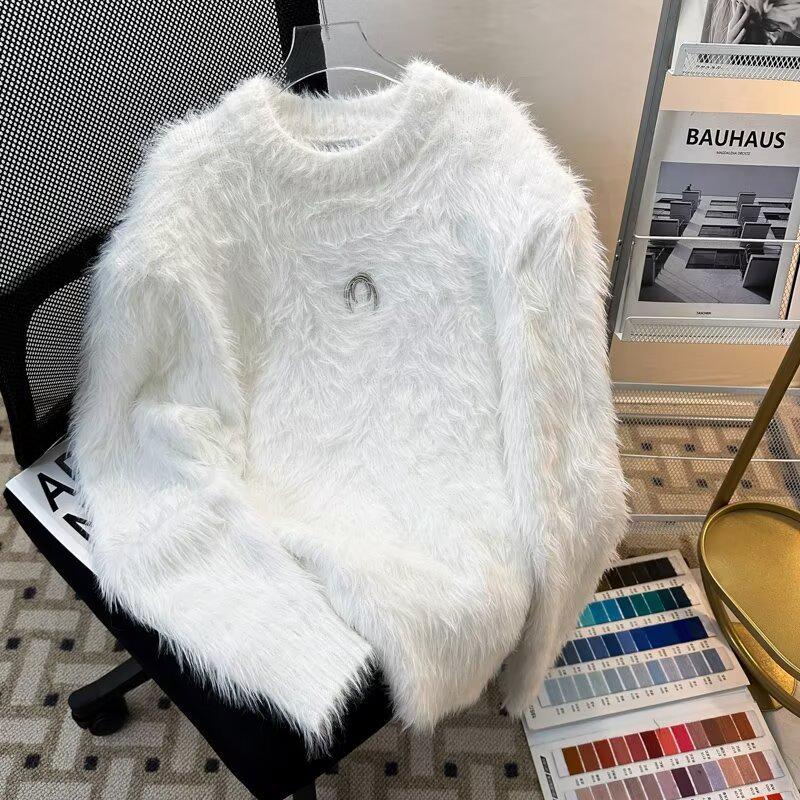 Men s American Retro Shoulder Pad Knit Sweater - Round Neck, Loose Fluffy Pullover, Casual Lazy Style for Spring & Autumn X-Large білий
Men s American Retro Shoulder Pad Knit Sweater - Round Neck, Loose Fluffy Pullover, Casual Lazy Style for Spring & Autumn X-Large білий
