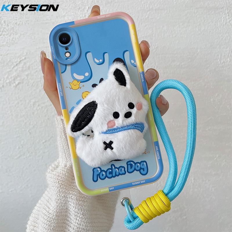 KEYSION Милий 3D Мультяшний Плюшевий Чохол для iPhone XS Max XR зі Шнурком М який Силіконовий Протиударний Чохол-накладка на задню панель телефону для iPhone X XR for iPhone XR
KEYSION Милий 3D Мультяшний Плюшевий Чохол для iPhone XS Max XR зі Шнурком М який Силіконовий Протиударний Чохол-накладка на задню панель телефону для iPhone X XR for iPhone XR