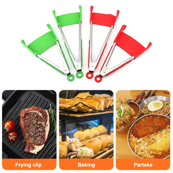 9/12 Inch Bread Clip Non-Stick Heat Resistant Anti-scalding Food-Grade Food Kitchen Gadget Stainless Steel Frame Silicone Tong
9/12 Inch Bread Clip Non-Stick Heat Resistant Anti-scalding Food-Grade Food Kitchen Gadget Stainless Steel Frame Silicone Tong