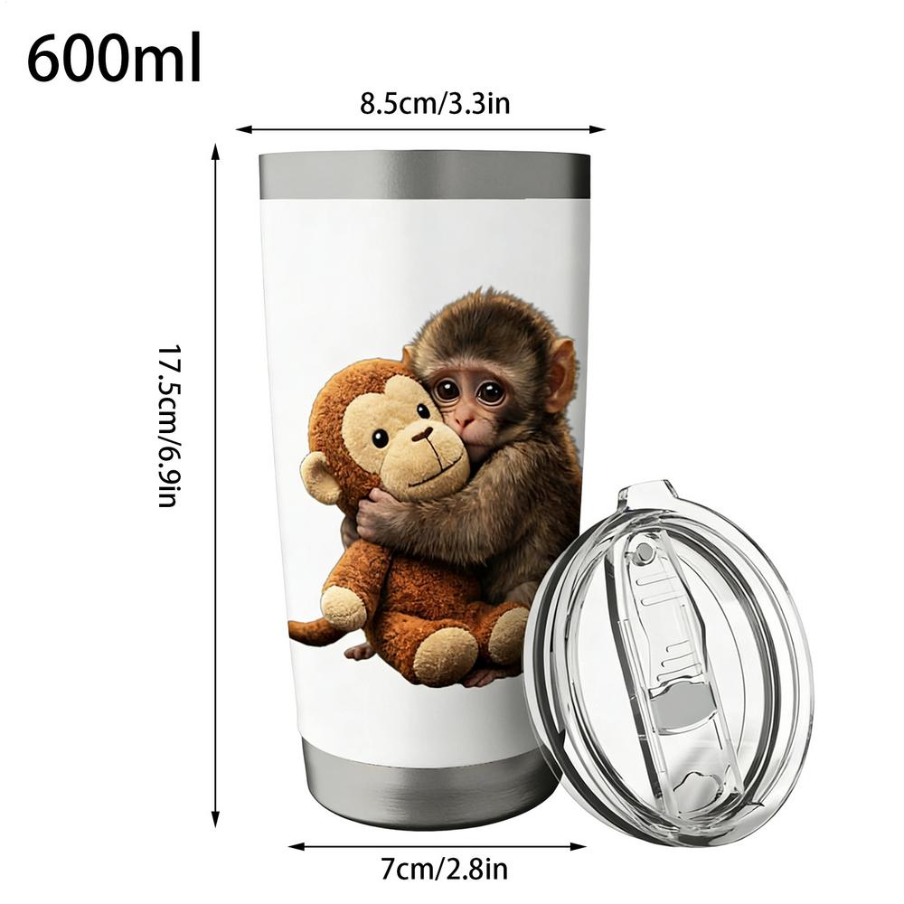 Stainless Steel Coffee Tumbler 600ml Monkey Pattern Water Bottle with Lid Insulated Tumbler for Travel Cafe Tea Drinking Gym Car 600ml білий
Stainless Steel Coffee Tumbler 600ml Monkey Pattern Water Bottle with Lid Insulated Tumbler for Travel Cafe Tea Drinking Gym Car 600ml білий