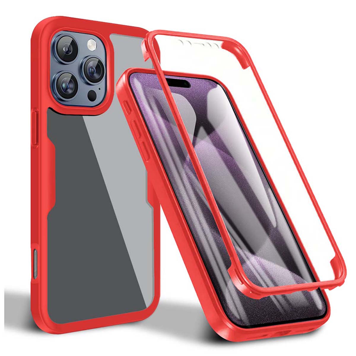 Противоударный чехол для телефона с полной защитой на 360 градусов для iPhone 16 15 14 Pro Max Plus 16E iPhone 14 Pro Max красный
Противоударный чехол для телефона с полной защитой на 360 градусов для iPhone 16 15 14 Pro Max Plus 16E iPhone 14 Pro Max красный