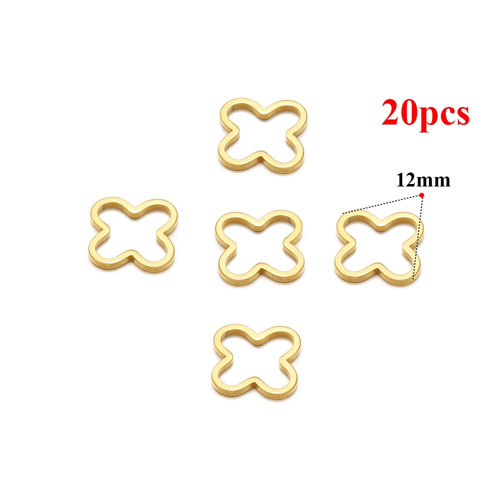 20pcs Stainless Steel Four Leaf Flowers Charms Bracelet Connectors for DIY Jewelry Findings Earrings Making Handmade Accessories
20pcs Stainless Steel Four Leaf Flowers Charms Bracelet Connectors for DIY Jewelry Findings Earrings Making Handmade Accessories