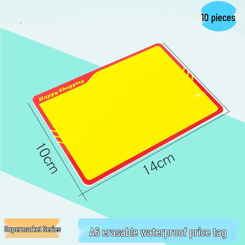 10-Pack Erasable Waterproof Price Tags for Supermarket Fruits & Vegetables, Pop Advertising Clips, Promotion Signs
10-Pack Erasable Waterproof Price Tags for Supermarket Fruits & Vegetables, Pop Advertising Clips, Promotion Signs