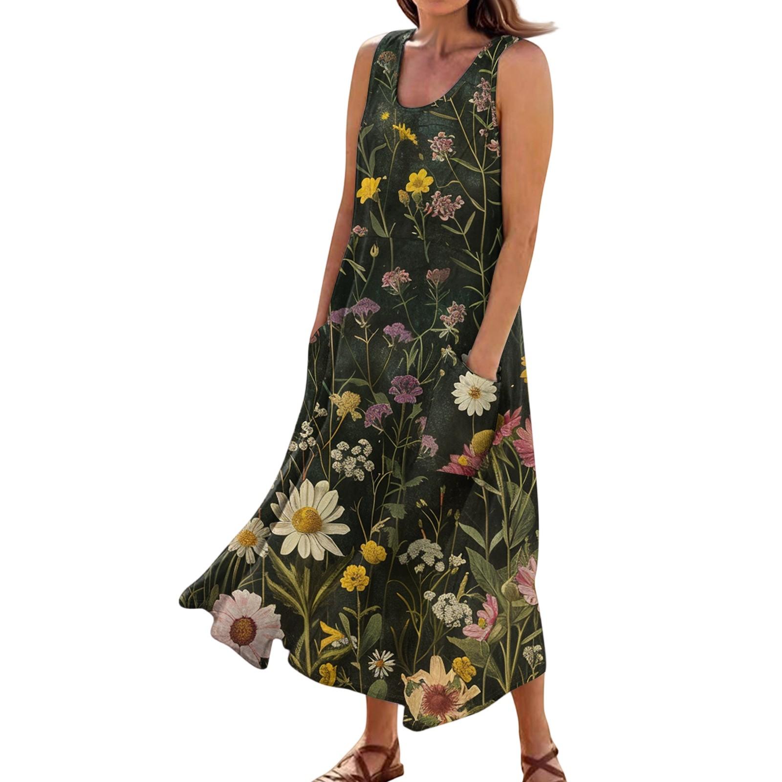 Women s Summer Casual Fashion Floral Print Sleeveless Pocket Dress XXL
Women s Summer Casual Fashion Floral Print Sleeveless Pocket Dress XXL