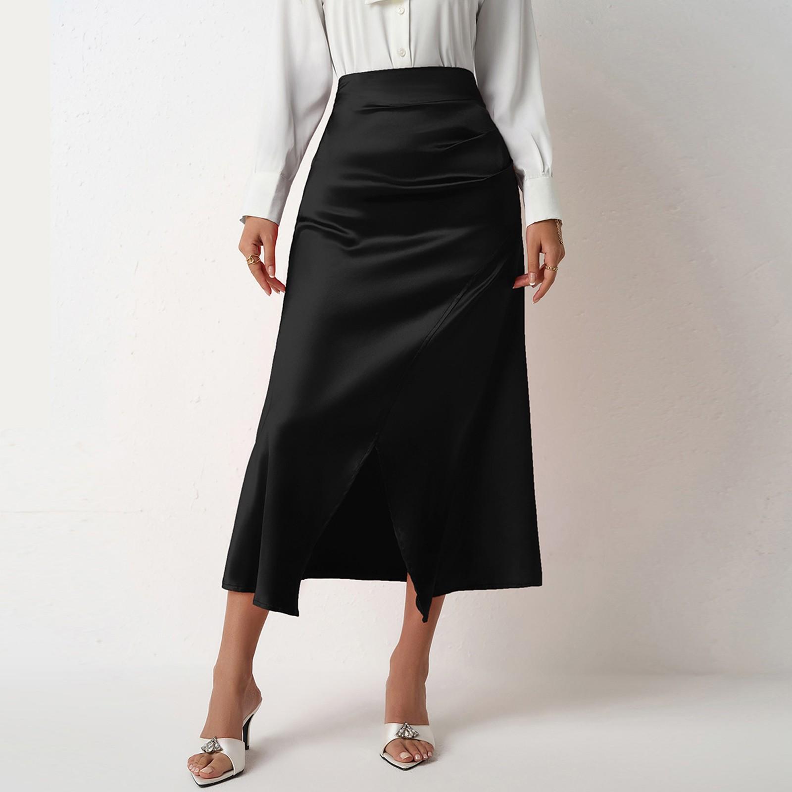 Женская модная и повседневная французская элегантная драпированная атласная юбка XL чёрный
Женская модная и повседневная французская элегантная драпированная атласная юбка XL чёрный