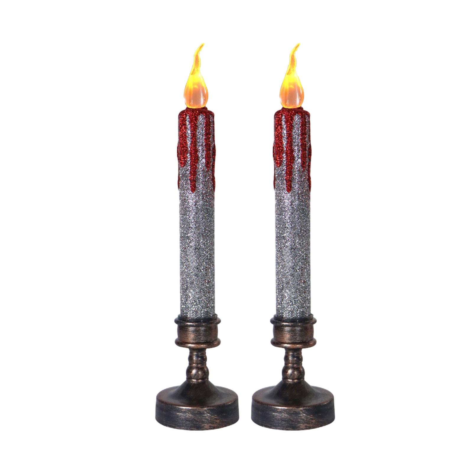 YHOPE Two Long, Simulated Blood-dropping Stick Waxes For Halloween Party Decors Filled With Terrifying LED Electronic Candles. One Size
YHOPE Two Long, Simulated Blood-dropping Stick Waxes For Halloween Party Decors Filled With Terrifying LED Electronic Candles. One Size