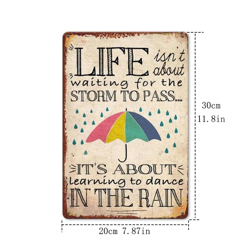 Life is Dancing in the Rain D Rustic Iron Sign x Inspirational Quote Unframed Wall Art for HomeOffice Decor 20x30cm(7.8x11.8inch)
Life is Dancing in the Rain D Rustic Iron Sign x Inspirational Quote Unframed Wall Art for HomeOffice Decor 20x30cm(7.8x11.8inch)