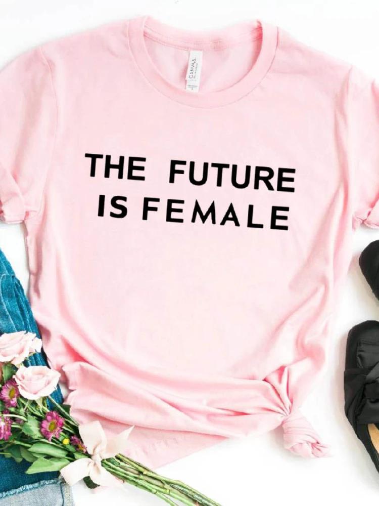 Женская футболка THE FUTURE IS FEMALE Футболка с принтом букв Женская футболка с коротким рукавом и круглым вырезом Свободная футболка Женские повседневные футболки
Женская футболка THE FUTURE IS FEMALE Футболка с принтом букв Женская футболка с коротким рукавом и круглым вырезом Свободная футболка Женские повседневные футболки