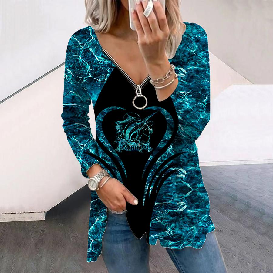 Women Autumn Floral Fish Sign Printed Long Sleeve T-Shirts Loose V-Neck Plus Size Tee Shirt Tops Comfy Blouse
Women Autumn Floral Fish Sign Printed Long Sleeve T-Shirts Loose V-Neck Plus Size Tee Shirt Tops Comfy Blouse