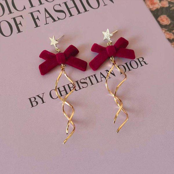 Christmas Flocking Red Bow Long Tassel Earrings for Women Exquisite Snowflake Christmas Tree Drop Earrings New Year Jewelry Gift
Christmas Flocking Red Bow Long Tassel Earrings for Women Exquisite Snowflake Christmas Tree Drop Earrings New Year Jewelry Gift