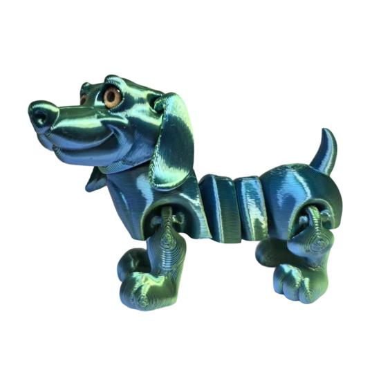 3D Printed Toys Dog Ornament Full-Joint Flexible Dachshund Shape Figurine Stress Relief Toy Metallic Texture Desktop Decoration
3D Printed Toys Dog Ornament Full-Joint Flexible Dachshund Shape Figurine Stress Relief Toy Metallic Texture Desktop Decoration