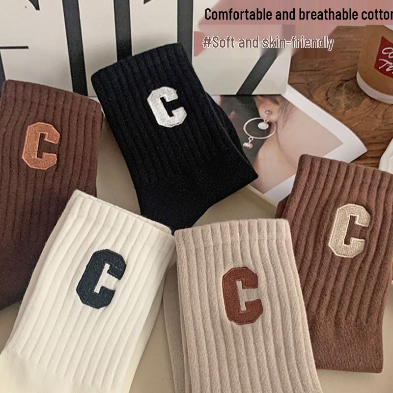 C Letter Women s Over-the-Knee Socks - Trendy College Style for Autumn & Winter 1 pair, random color
C Letter Women s Over-the-Knee Socks - Trendy College Style for Autumn & Winter 1 pair, random color