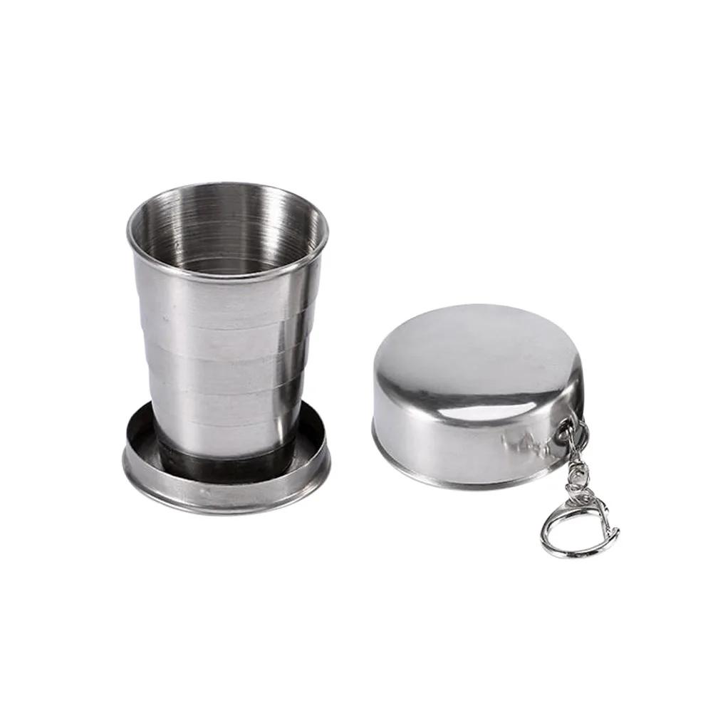 75ml/150ml/250ml Camping Cup Stainless Steel Outdoor Travel Camping Folding Cup Portable with Keychain for Camping Picnic Hiking
75ml/150ml/250ml Camping Cup Stainless Steel Outdoor Travel Camping Folding Cup Portable with Keychain for Camping Picnic Hiking