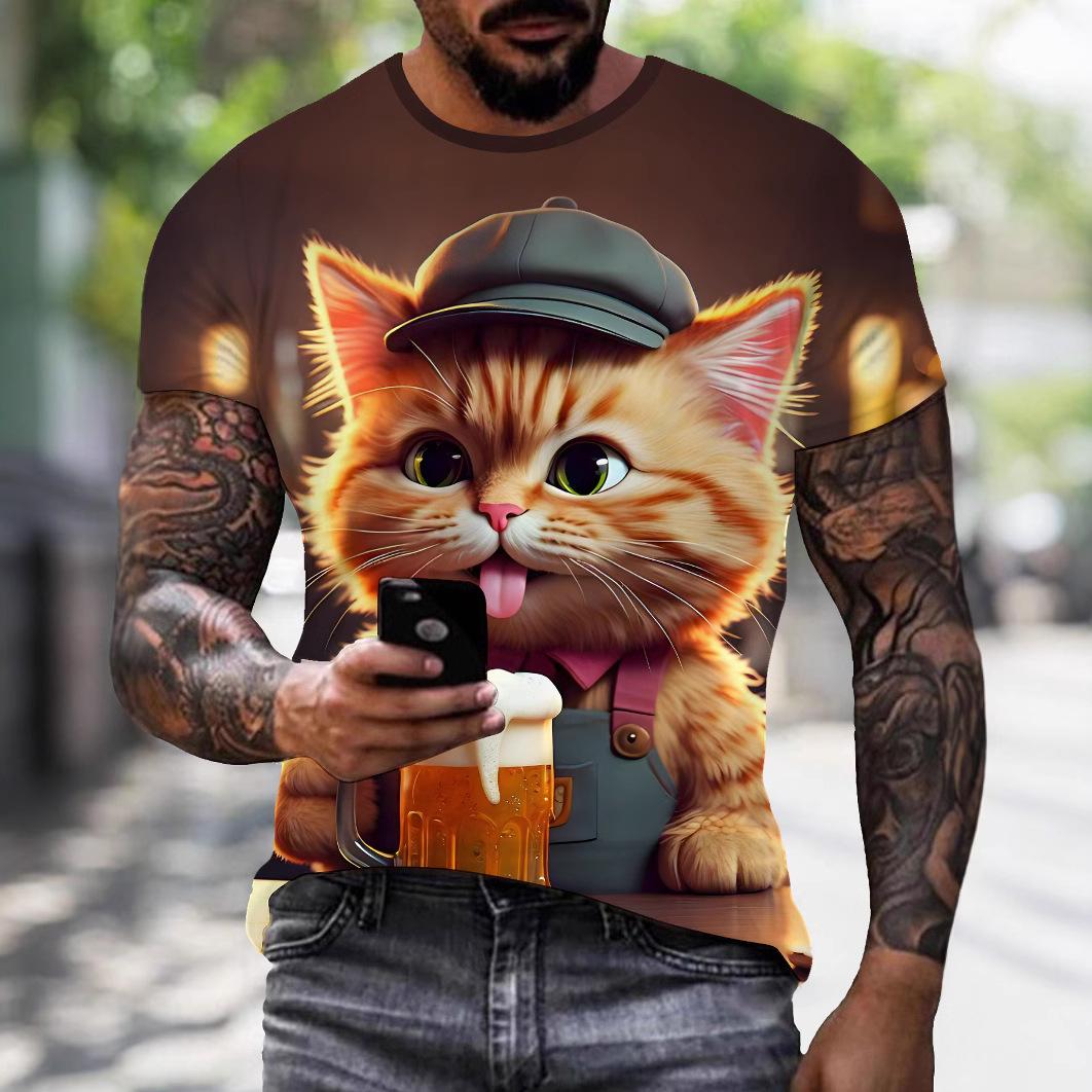 Summer Round Neck 3D Animal Print Top Fashionable Casual Short Sleeved Men s T-shirts XS
Summer Round Neck 3D Animal Print Top Fashionable Casual Short Sleeved Men s T-shirts XS