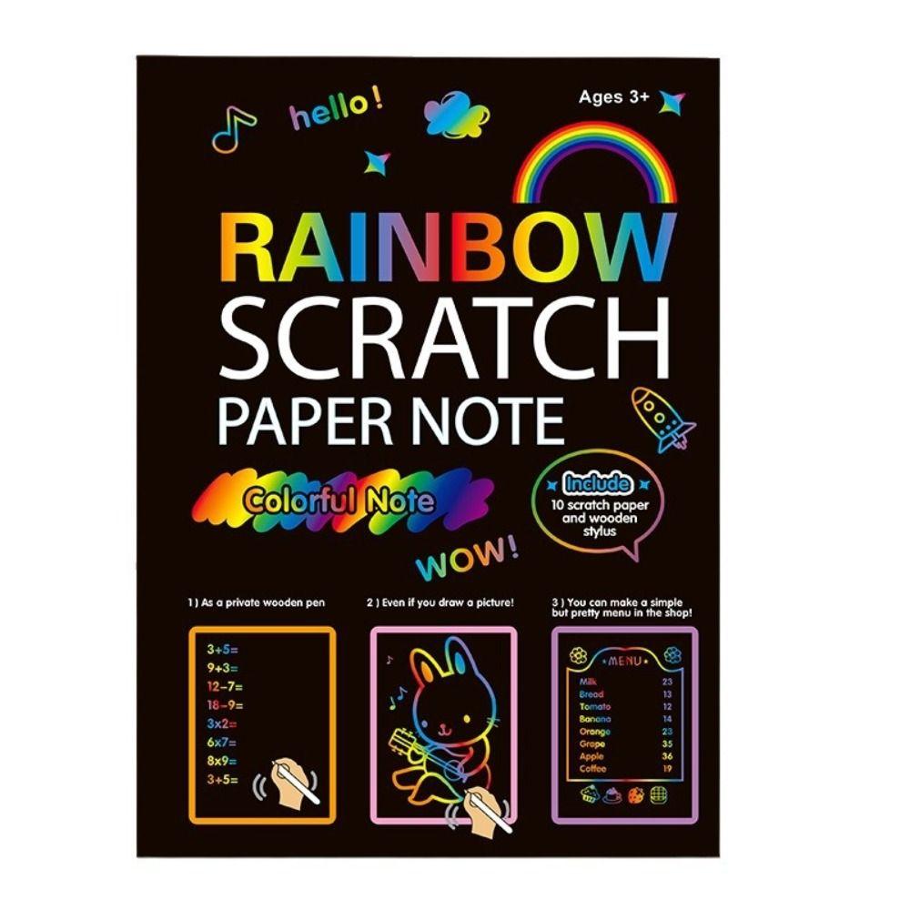 Colorful Rainbow Scratch Book No Odor Glitzy Paper Note Creative Color Drawing Paper Children A4
Colorful Rainbow Scratch Book No Odor Glitzy Paper Note Creative Color Drawing Paper Children A4
