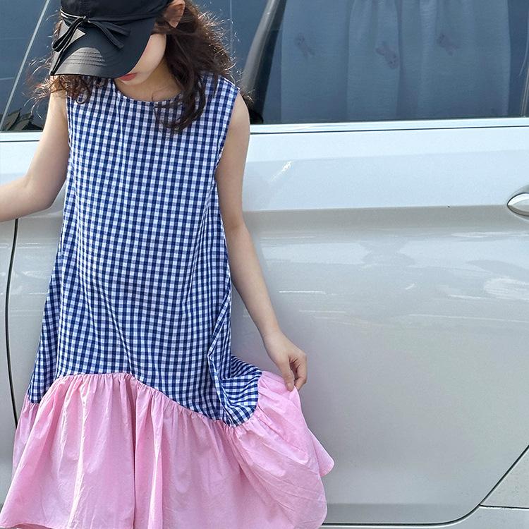 Girls Korean Style Plaid Princess Dress - 2025 Summer Colorblock Outfit for Big Kids 160 cm синий
Girls Korean Style Plaid Princess Dress - 2025 Summer Colorblock Outfit for Big Kids 160 cm синий