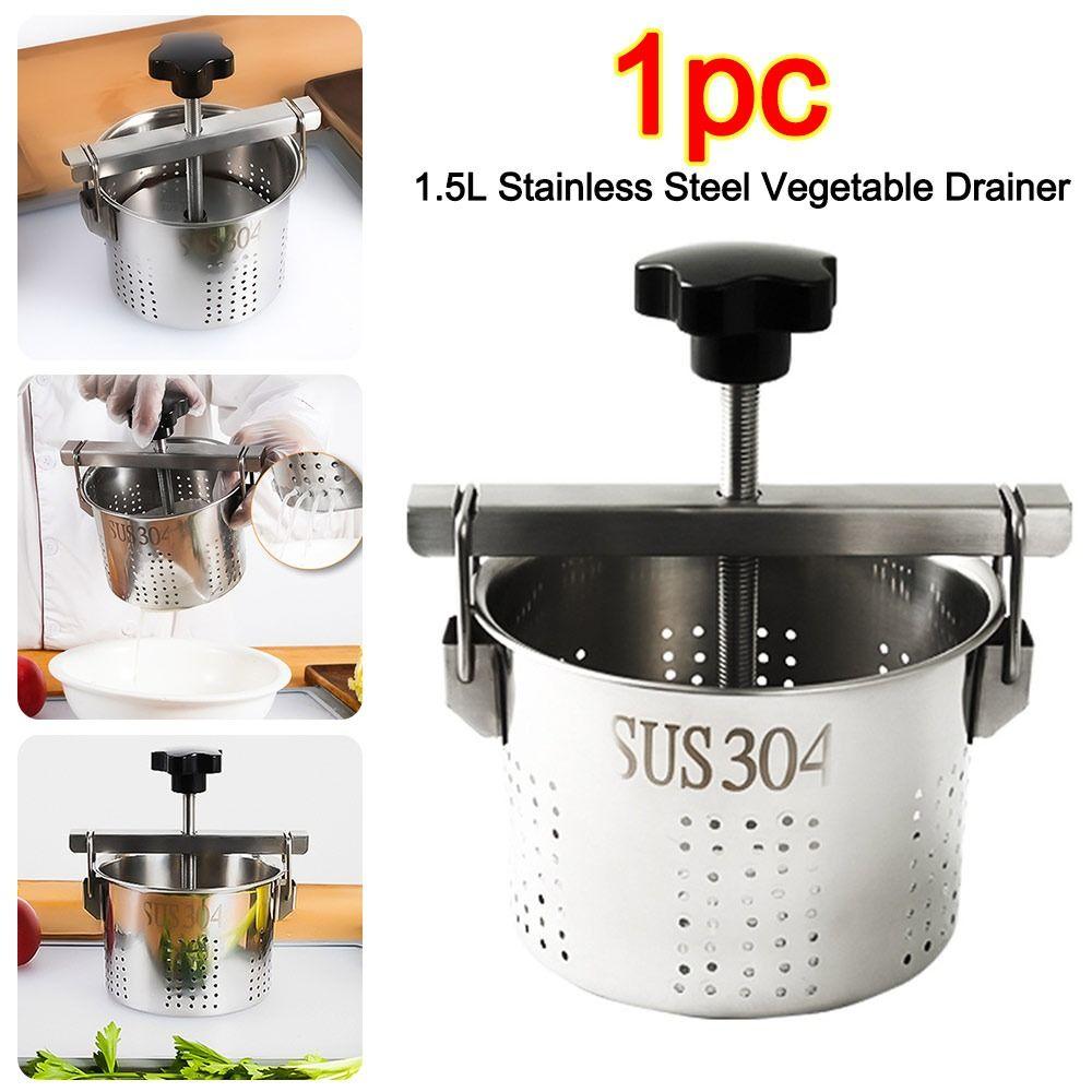 Portable Stainless Steel Vegetable Stuffing Squeezer 1.5L Manual Dumpling Stuffing Squeezer Vegetable Drainer
Portable Stainless Steel Vegetable Stuffing Squeezer 1.5L Manual Dumpling Stuffing Squeezer Vegetable Drainer