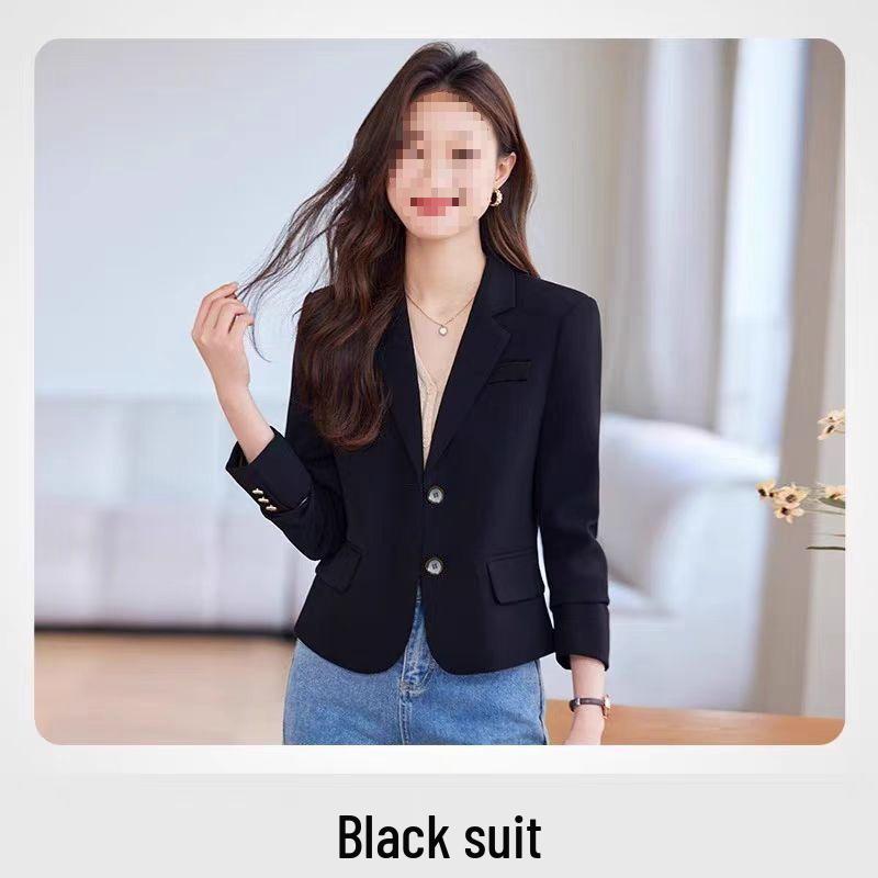 Korean Style Black Petite Casual Two-Button Suit Jacket for Spring and Autumn S (suggested 85-95 jin)
Korean Style Black Petite Casual Two-Button Suit Jacket for Spring and Autumn S (suggested 85-95 jin)