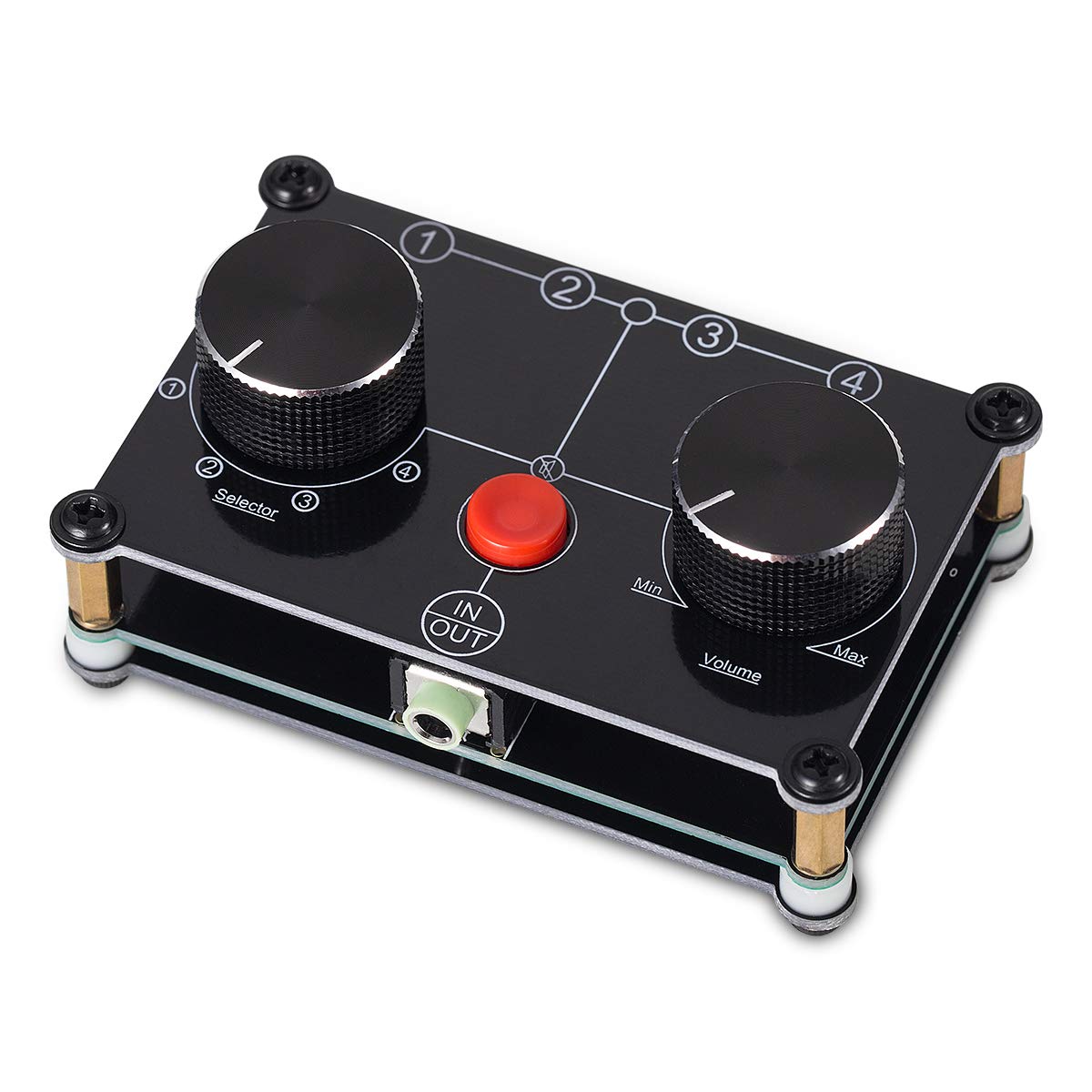 4 Port Manual Audio Switcher Shared AUX Stereo Headphone Jack Splitter IN 4OUT 3.5mm 41 (4 Black)
4 Port Manual Audio Switcher Shared AUX Stereo Headphone Jack Splitter IN 4OUT 3.5mm 41 (4 Black)