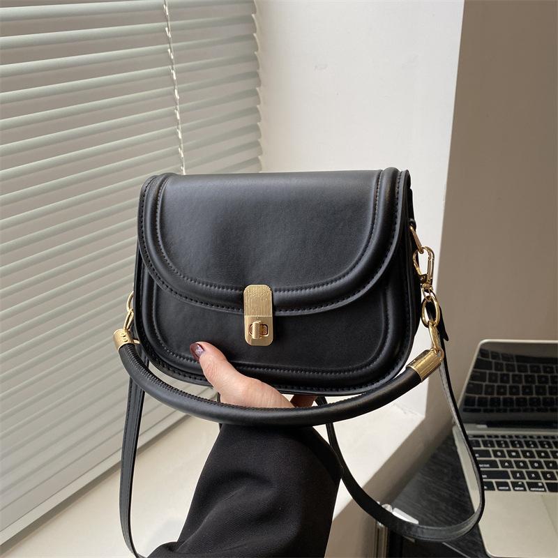 Foreign style niche texture handbag solid color simple and versatile casual French shoulder messenger bag commuter women s bag чорний
Foreign style niche texture handbag solid color simple and versatile casual French shoulder messenger bag commuter women s bag чорний