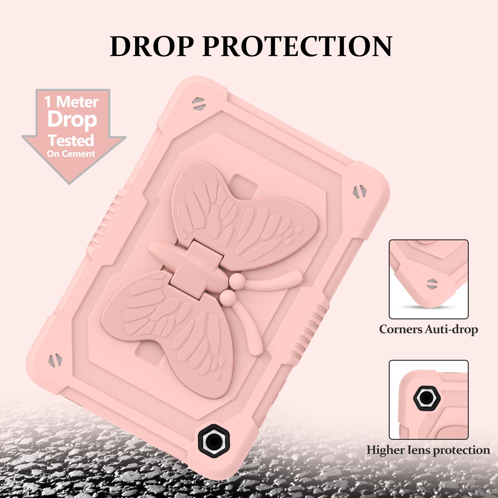For Samsung Galaxy Tab A9+ Tablet Case Soft Silicone+PC Kickstand Butterfly Shape Cover Rose Pink
For Samsung Galaxy Tab A9+ Tablet Case Soft Silicone+PC Kickstand Butterfly Shape Cover Rose Pink