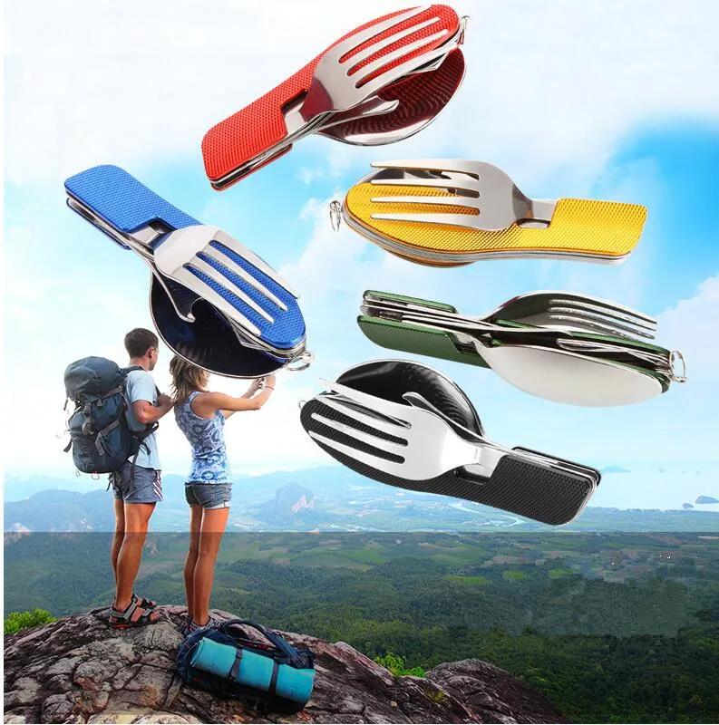 Stainless Steel 4 In 1 Portable Outdoor Pocket Folding Knife Fork Spoon Set Multi-function Tableware Spoon Fork Knife Opener чорний
Stainless Steel 4 In 1 Portable Outdoor Pocket Folding Knife Fork Spoon Set Multi-function Tableware Spoon Fork Knife Opener чорний