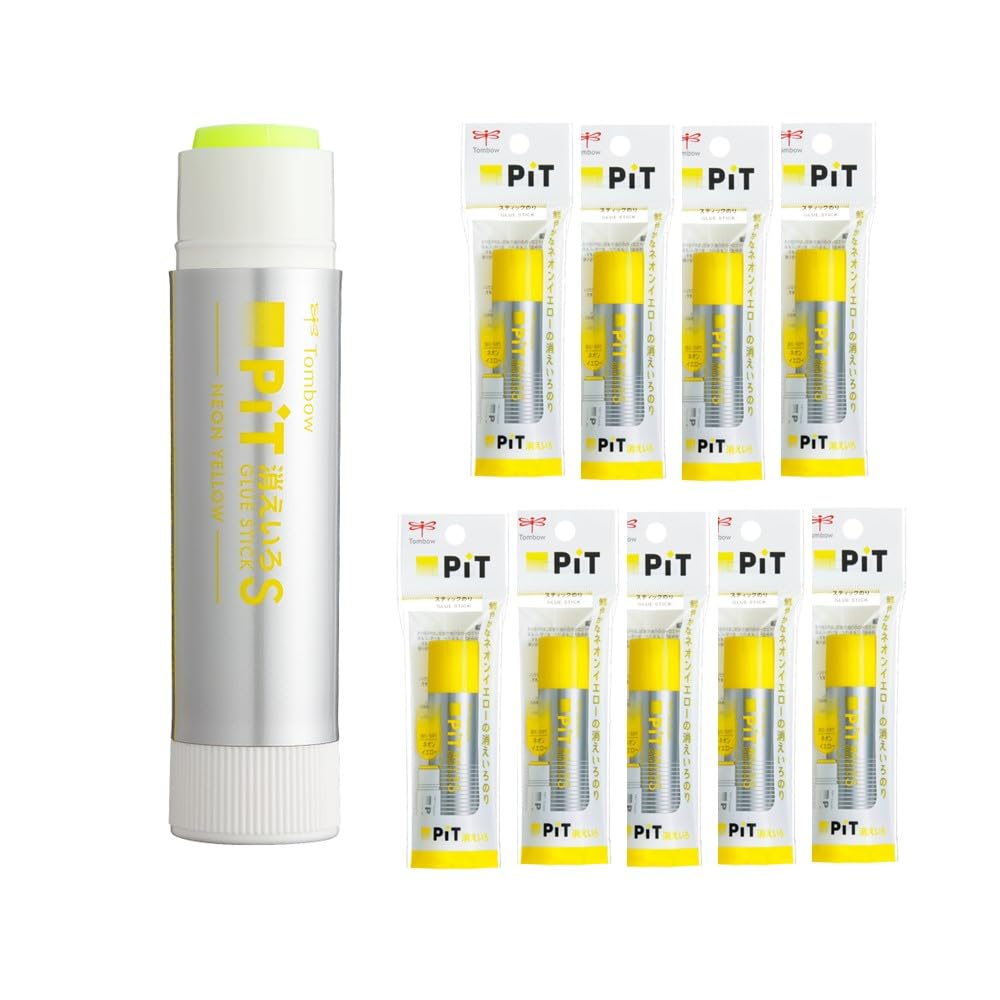 Клей-карандаш Tombow Pencil Stick Disappearing Color Pit S Neon Yellow Shaft Color Silver Set of 10 HCB-011BTU
Клей-карандаш Tombow Pencil Stick Disappearing Color Pit S Neon Yellow Shaft Color Silver Set of 10 HCB-011BTU