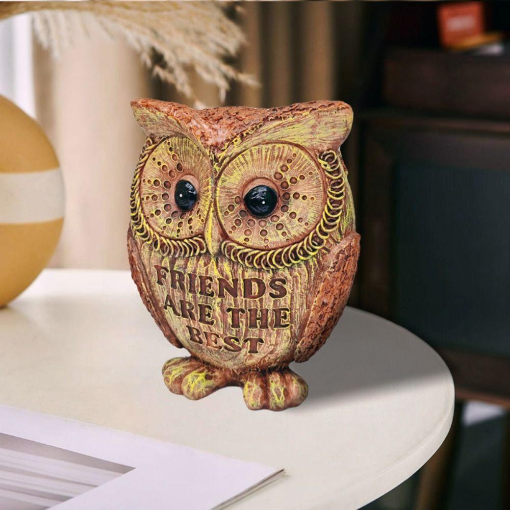 Cute Owl Statue Vivid Bird Miniature Figurine Crafts Desktop Ornament Gift зелений
Cute Owl Statue Vivid Bird Miniature Figurine Crafts Desktop Ornament Gift зелений