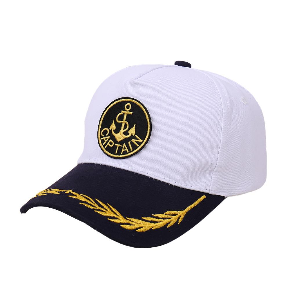 Vintage Navy White Baseball Cap - All-Season Sun Visor Formal Hat for Captain
Vintage Navy White Baseball Cap - All-Season Sun Visor Formal Hat for Captain