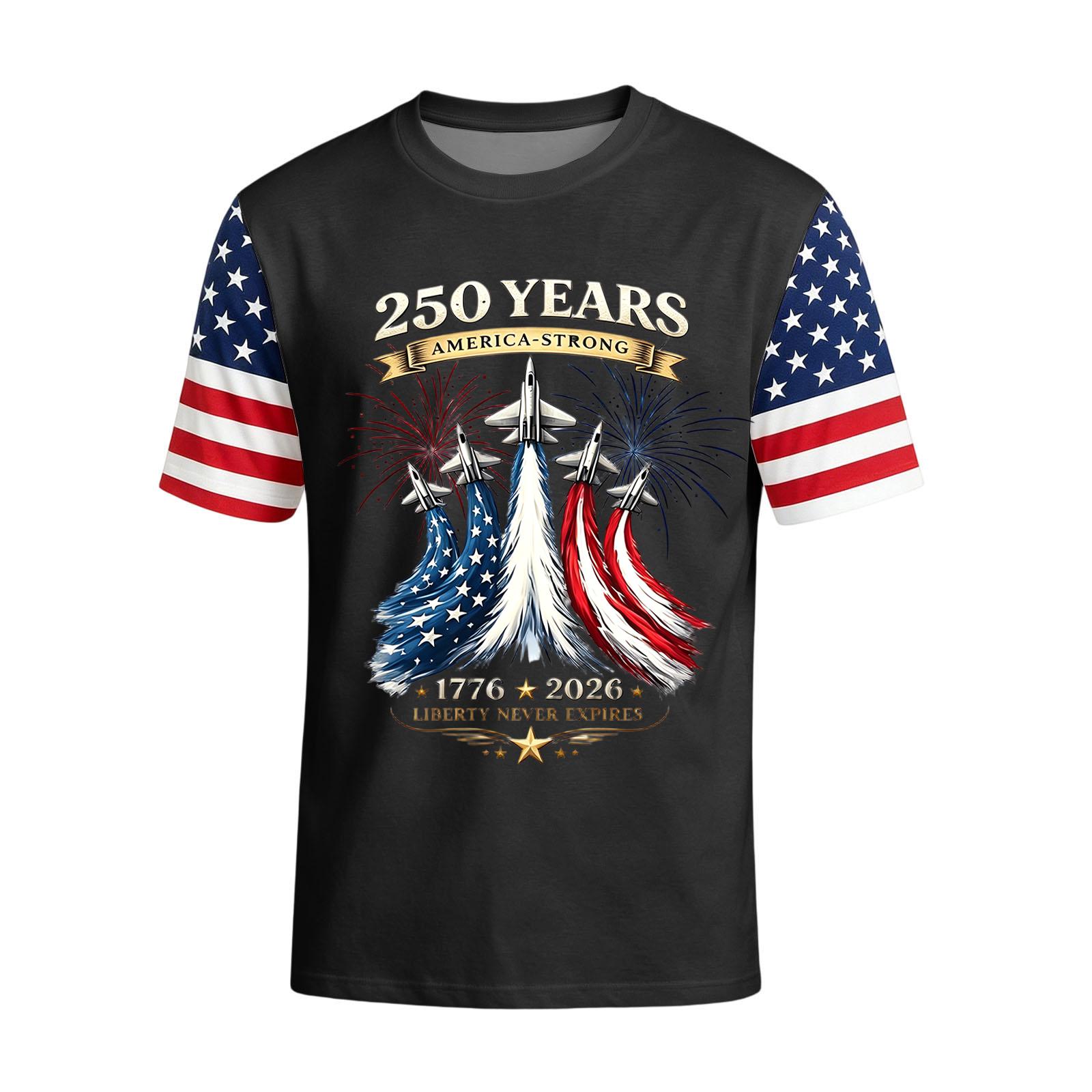 Men s Short Sleeve Crew Neck T Shirt with 250 Years America Strong Print and Star Stripe Sleeve Design for Casual Wear L чёрный
Men s Short Sleeve Crew Neck T Shirt with 250 Years America Strong Print and Star Stripe Sleeve Design for Casual Wear L чёрный